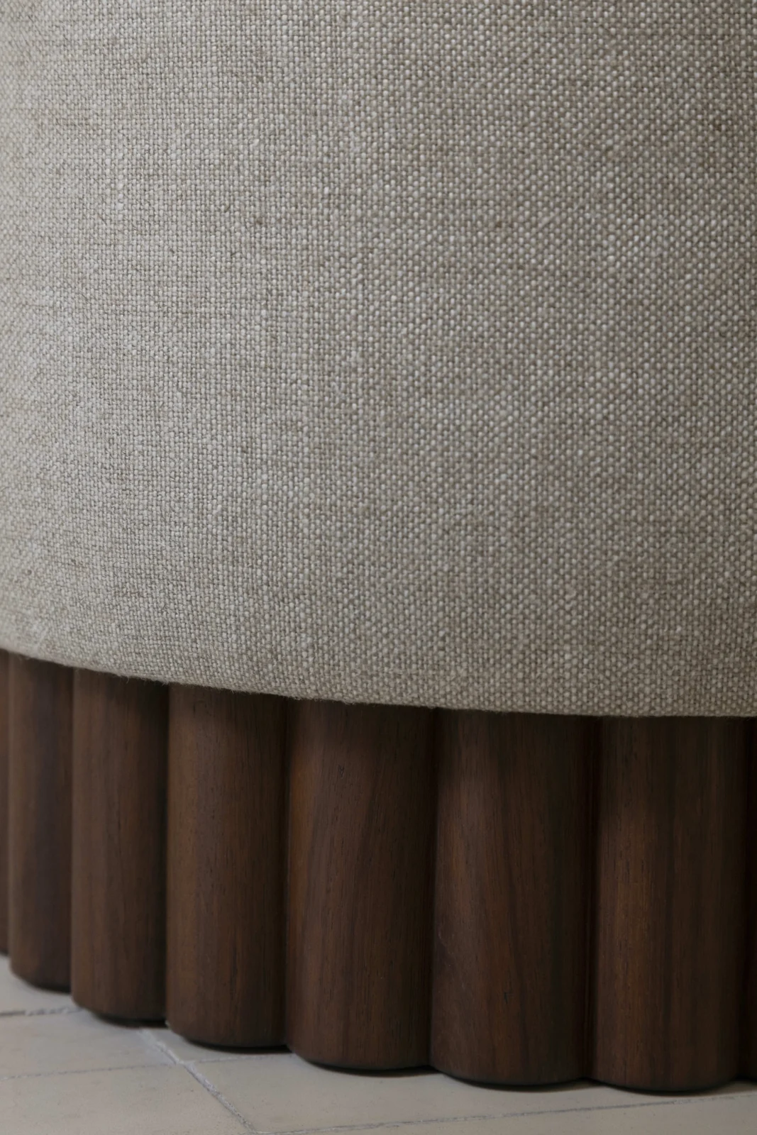 Loto Pouf In Linen — 3