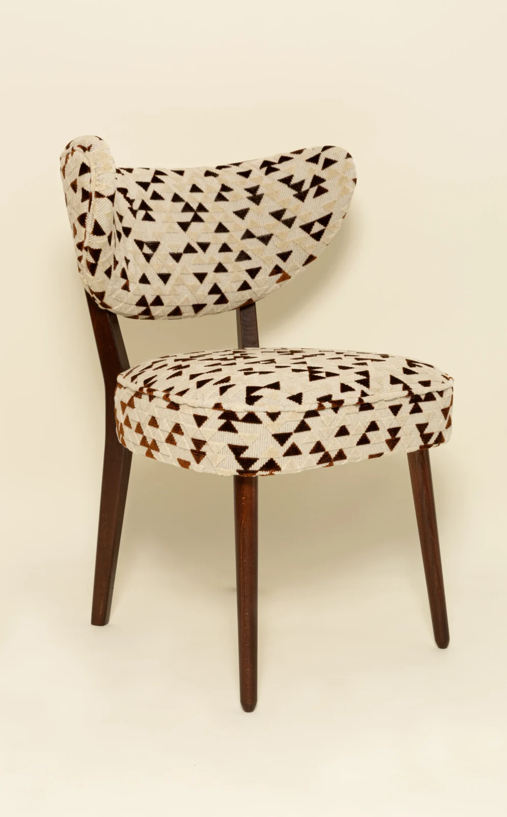 Dining Chair, Leopard Jacquard By Edmond Petit, Walnut Wood, Vintola Studio — 8