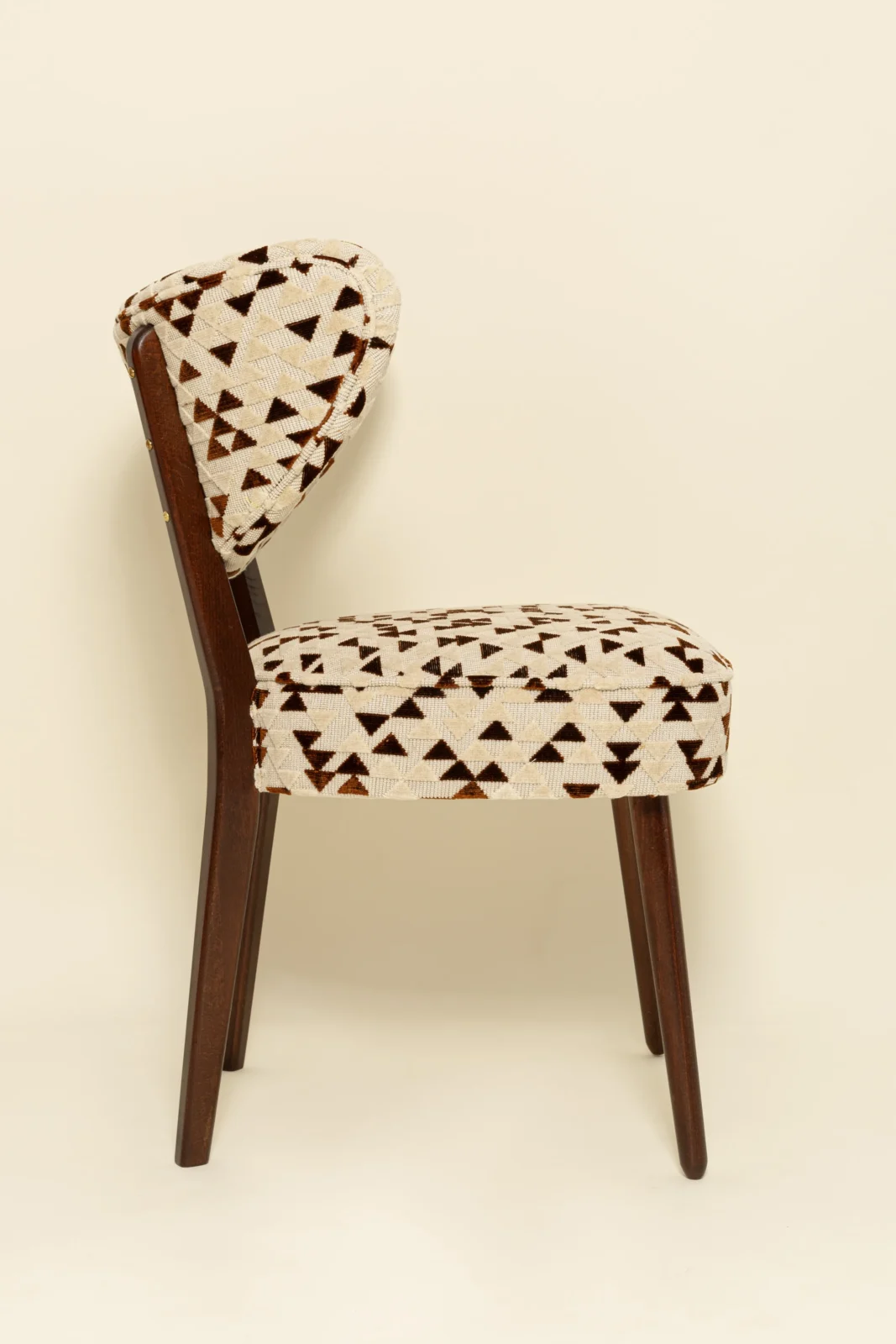 Dining Chair, Leopard Jacquard By Edmond Petit, Walnut Wood, Vintola Studio — 7