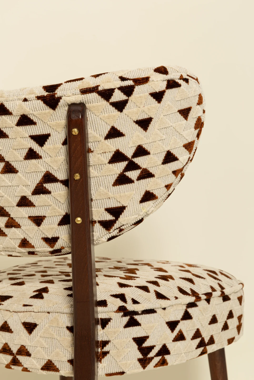 Dining Chair, Leopard Jacquard By Edmond Petit, Walnut Wood, Vintola Studio — 2