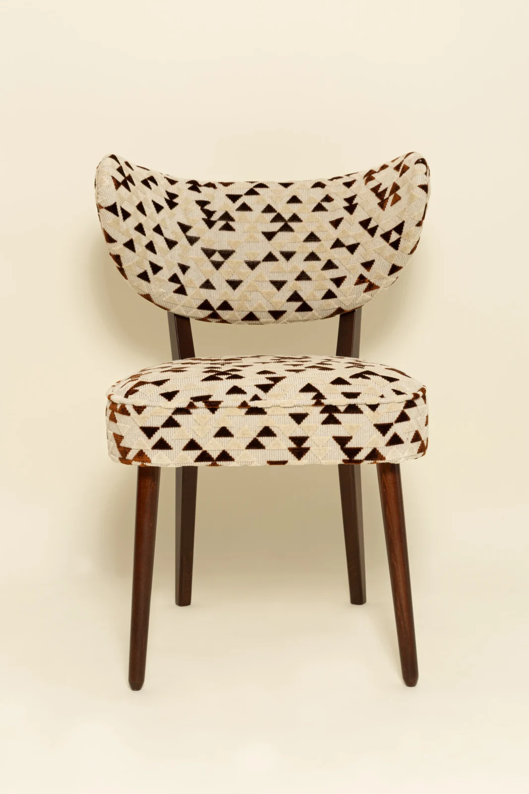 Dining Chair, Leopard Jacquard By Edmond Petit, Walnut Wood, Vintola Studio — 3