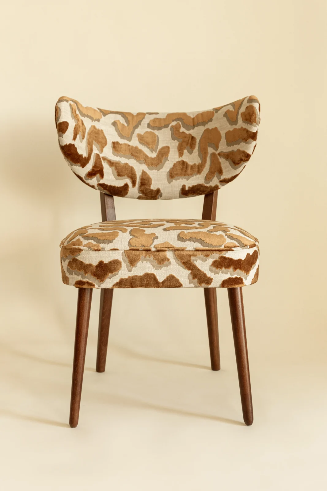 Vintola Studio Dining Chair, Casamance Nimbus Leopard Fabric — 2