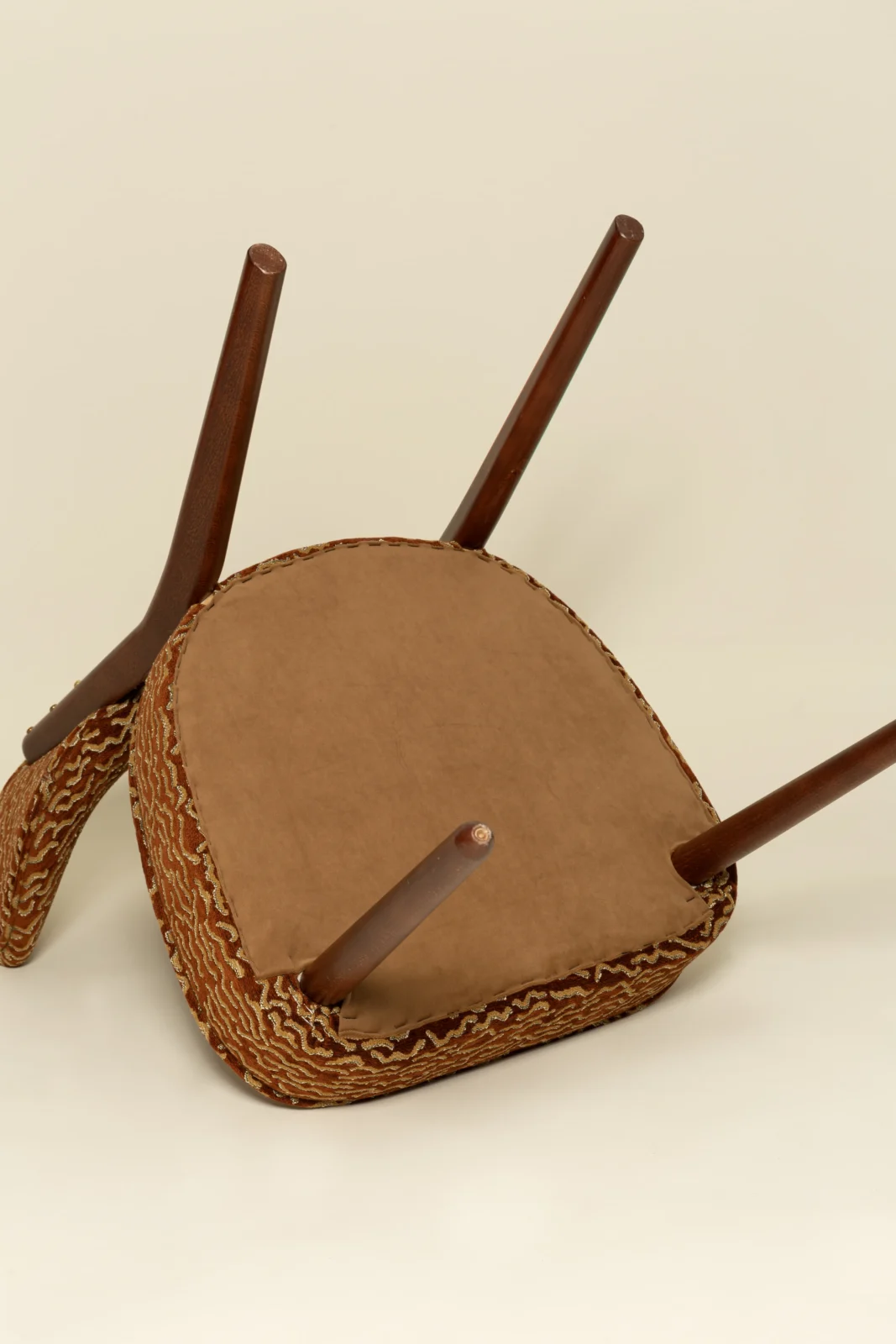 Dining Chair, Le Chant Des Dunes Pierre Frey, Walnut Wood, Vintola Studio — 10