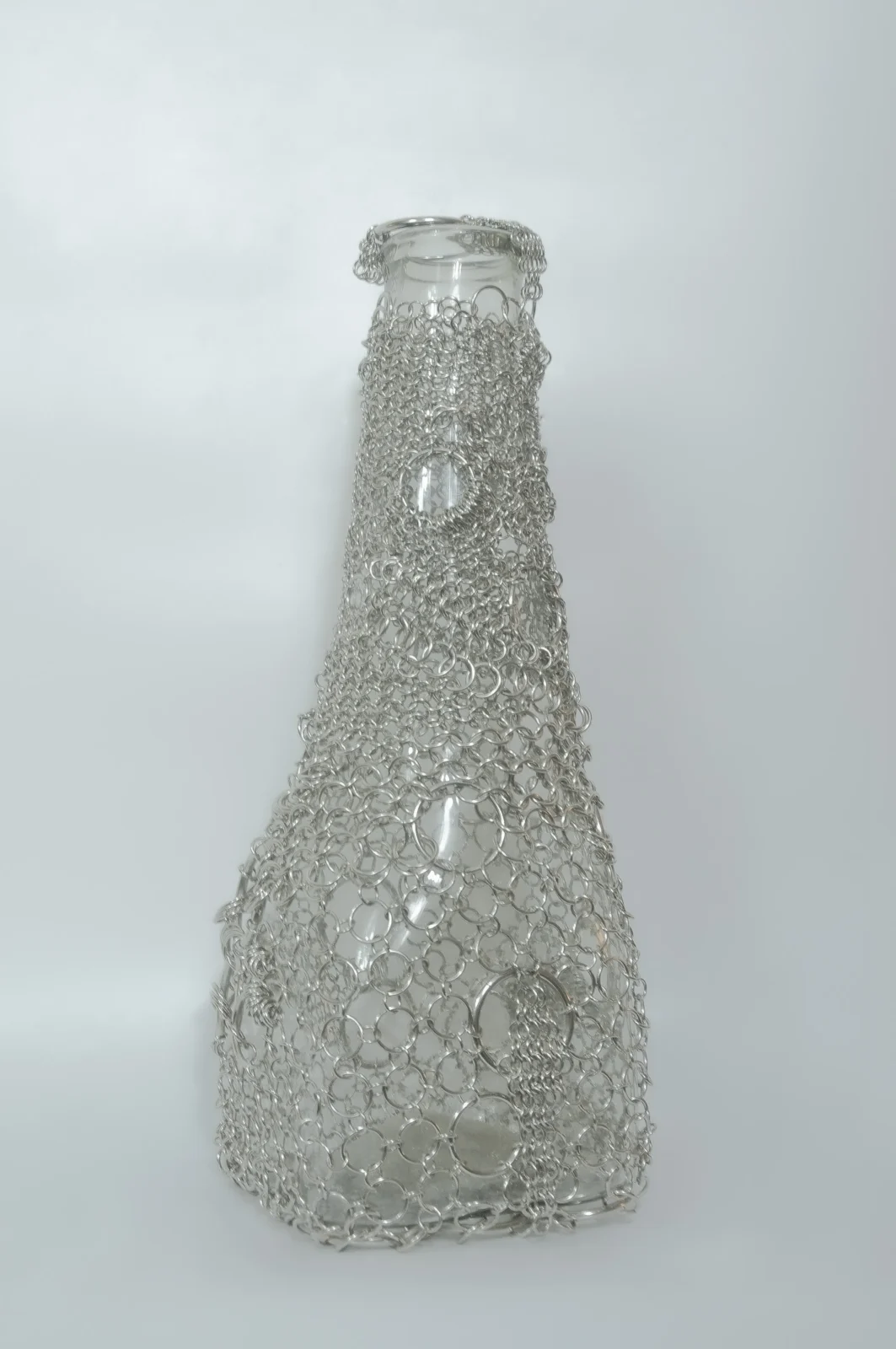 Floating Chainmail Vase, Hand-linked, Mexico — 3