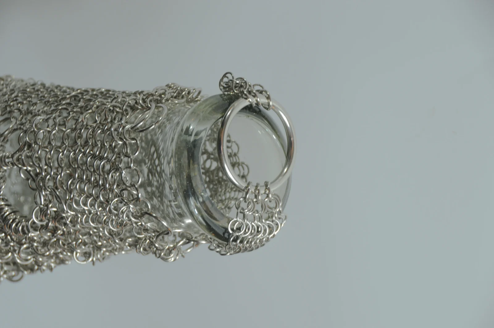 Floating Chainmail Vase, Hand-linked, Mexico — 5