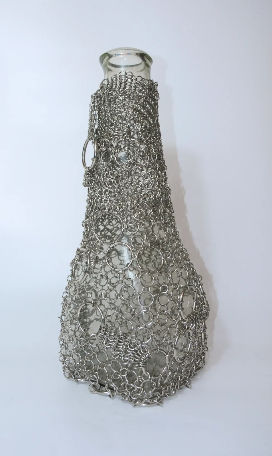 Floating Chainmail Vase, Hand-linked, Mexico — 6