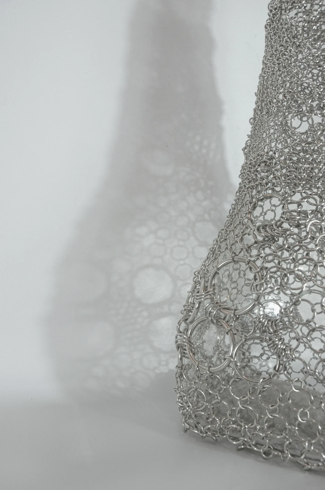 Floating Chainmail Vase, Hand-linked, Mexico — 4