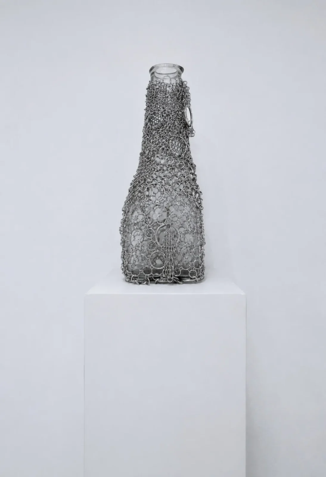 Floating Chainmail Vase, Hand-linked, Mexico — 7