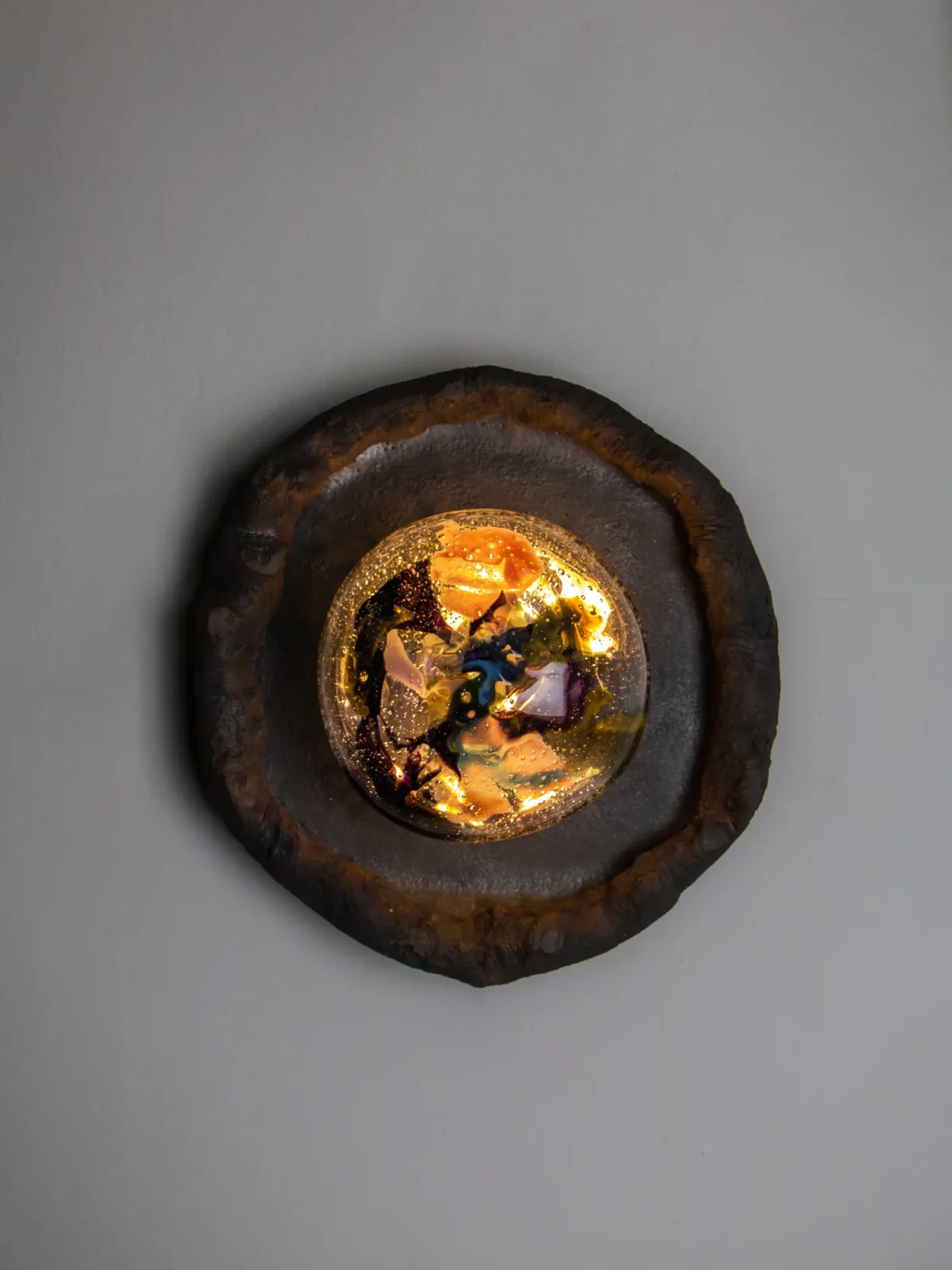 Asea No. 35 Sconce in Stoneware and Blown Glass — 2