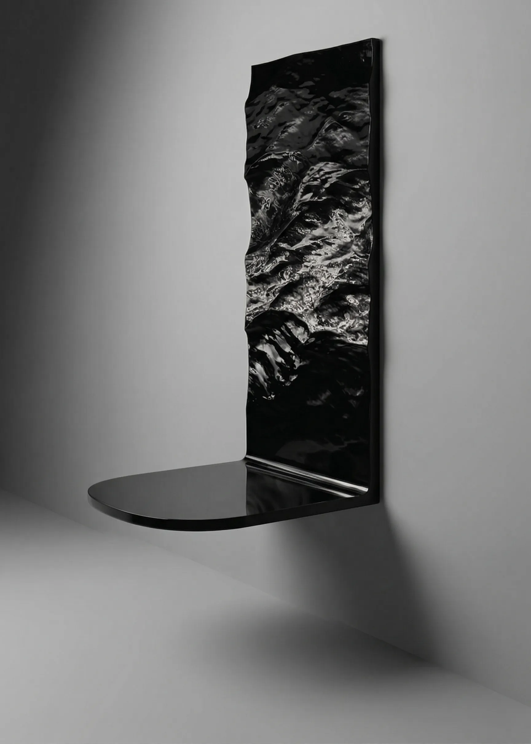 Pontos high-gloss wooden wall sculpture by Arbore x Cezar Moldovan
