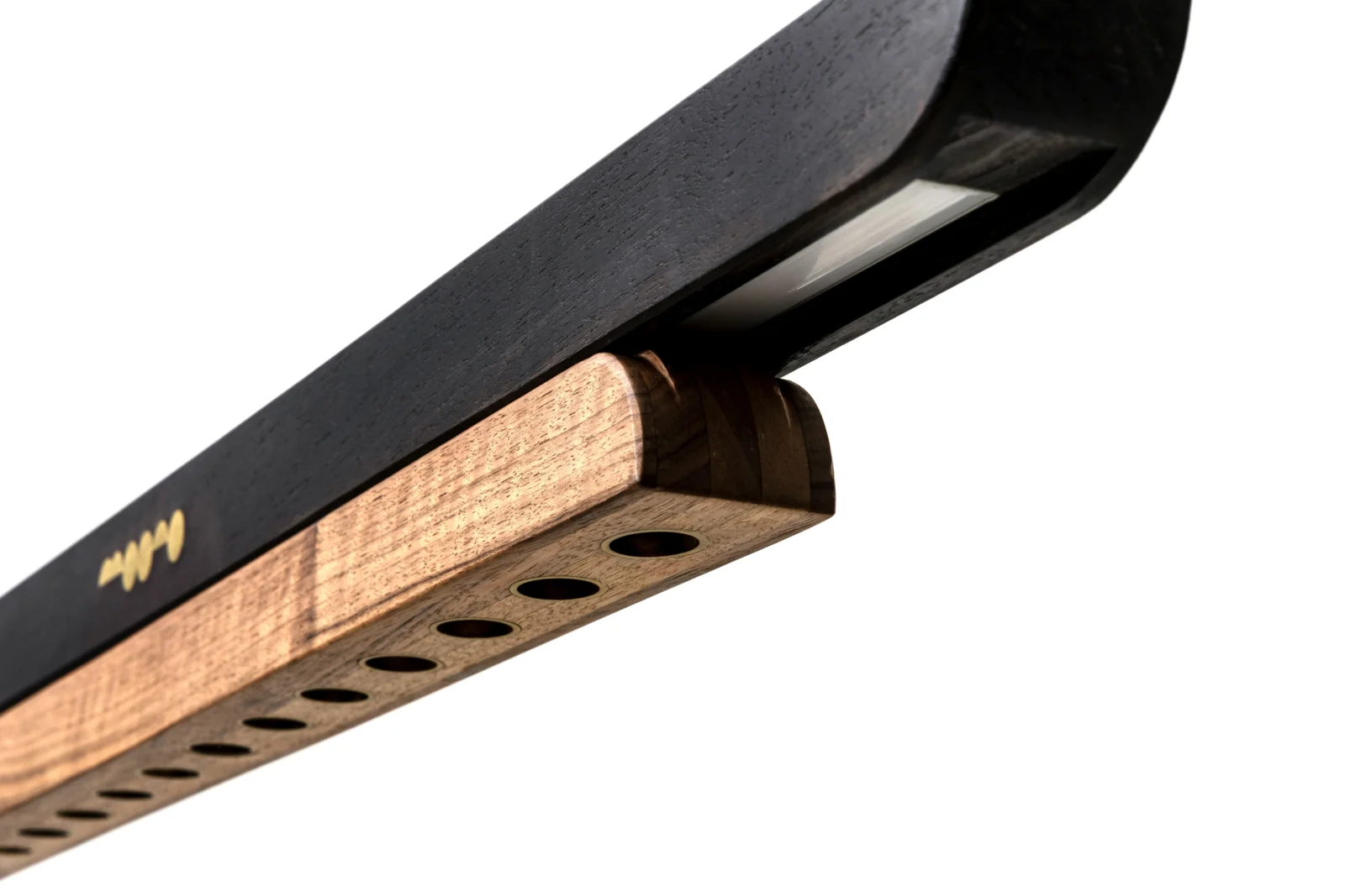 Moono Sliding Pendant Lamp in Wood and Metals — 8