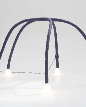 Ic-13 Floor Lamp In Resin, Foam And Natural Fibers