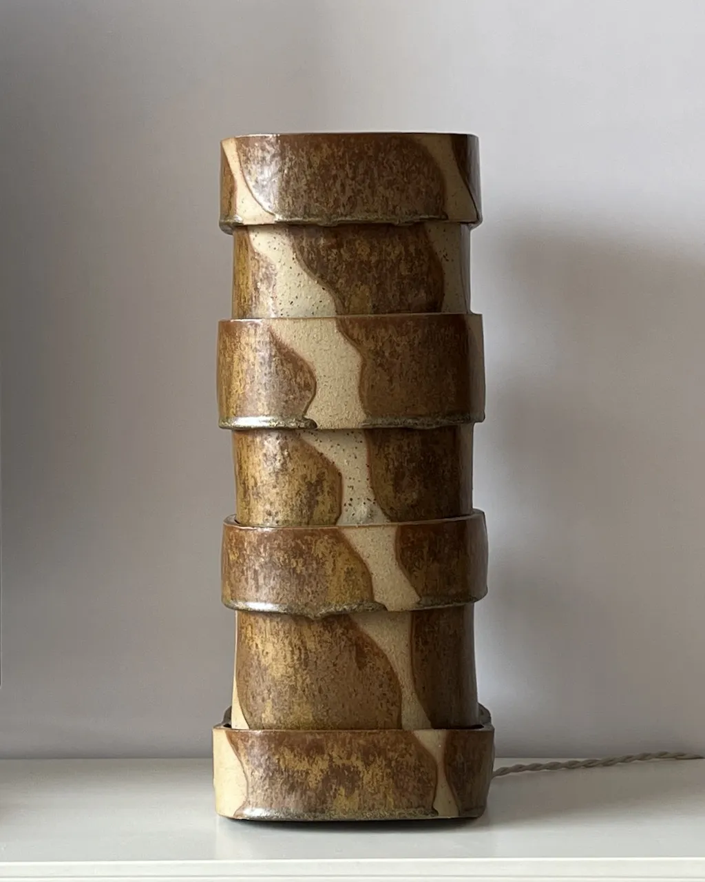 Layers Bedside Lamp In Glazed Ceramic — 4