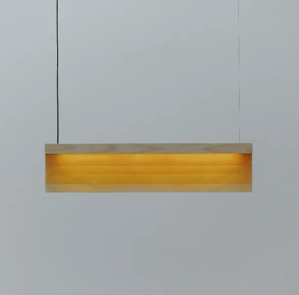 Cenit L Pendant Lamp in Ash Wood and Celium — 15