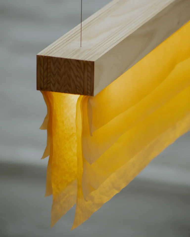 Cenit L Pendant Lamp in Ash Wood and Celium — 14