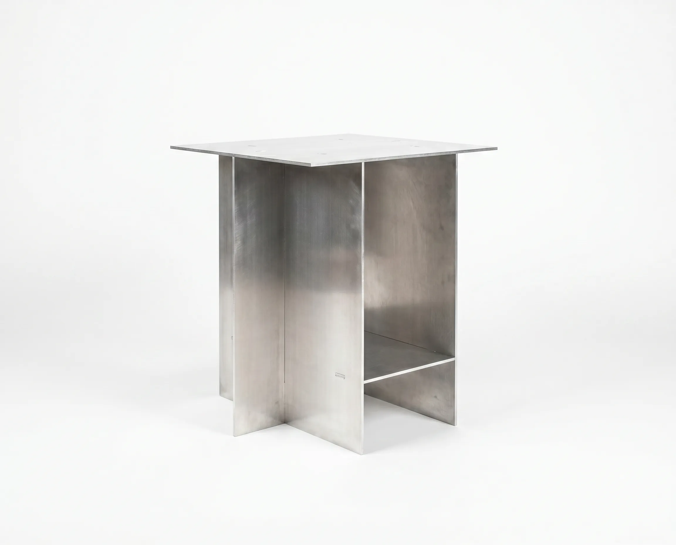 012 aluminum side table that doubles as a stool by OFAA