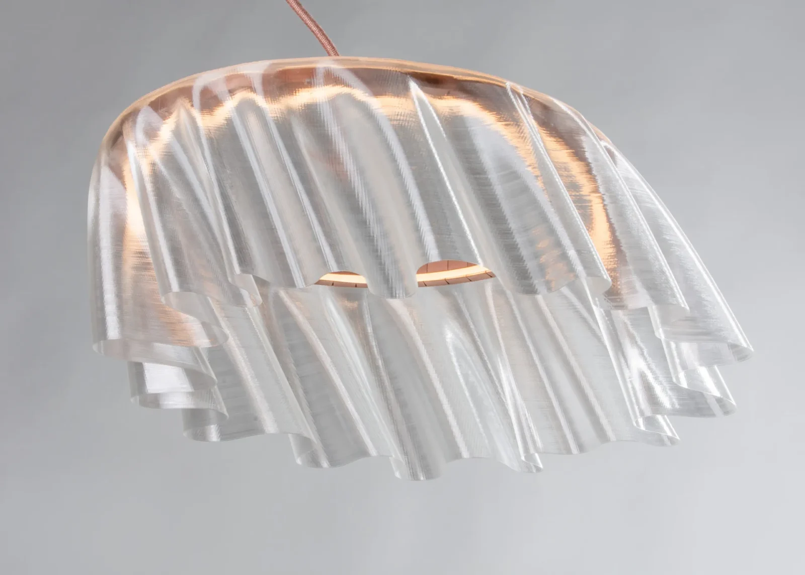 Wind Pendant Lamp in Aluminum, Copper & Recycled Plastic — 3