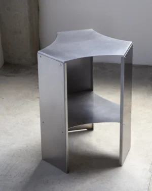 Vortice 50 Side Table In Stainless Steel