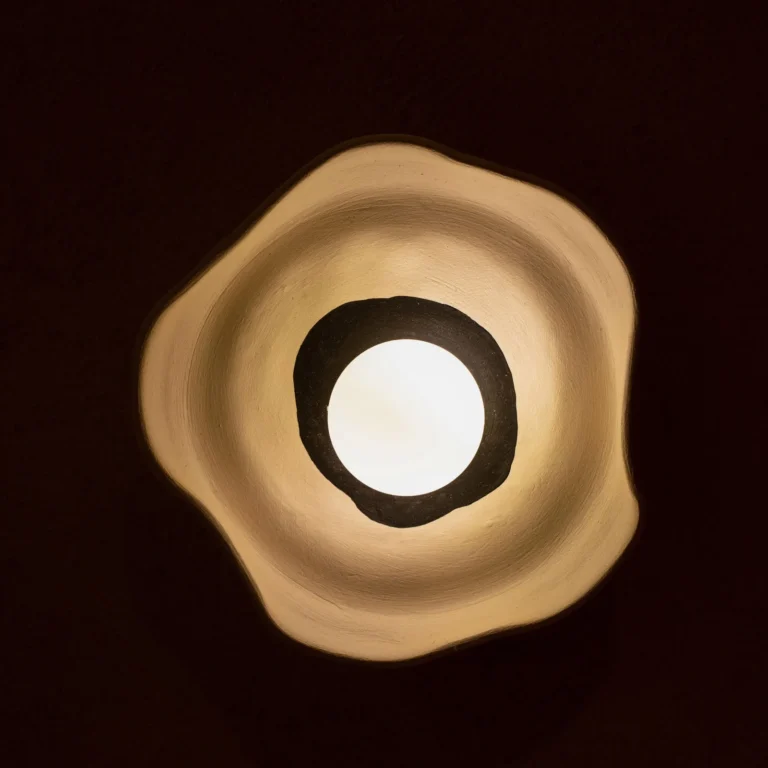 Flower Wall Sconce In Stoneware — 4