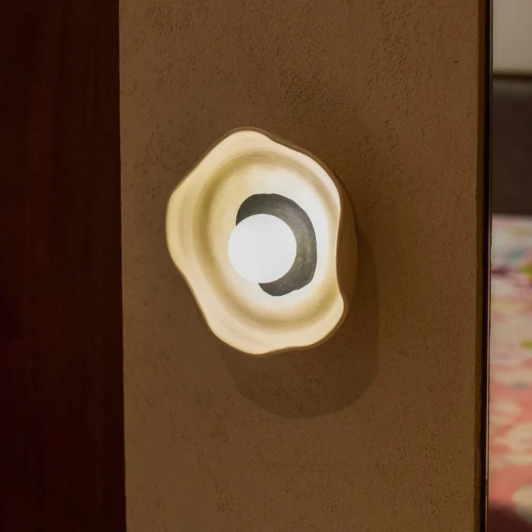 Flower Wall Sconce In Stoneware — 5
