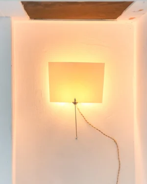 Held In Tension No.02 Wall Sconce In Metals & Paper