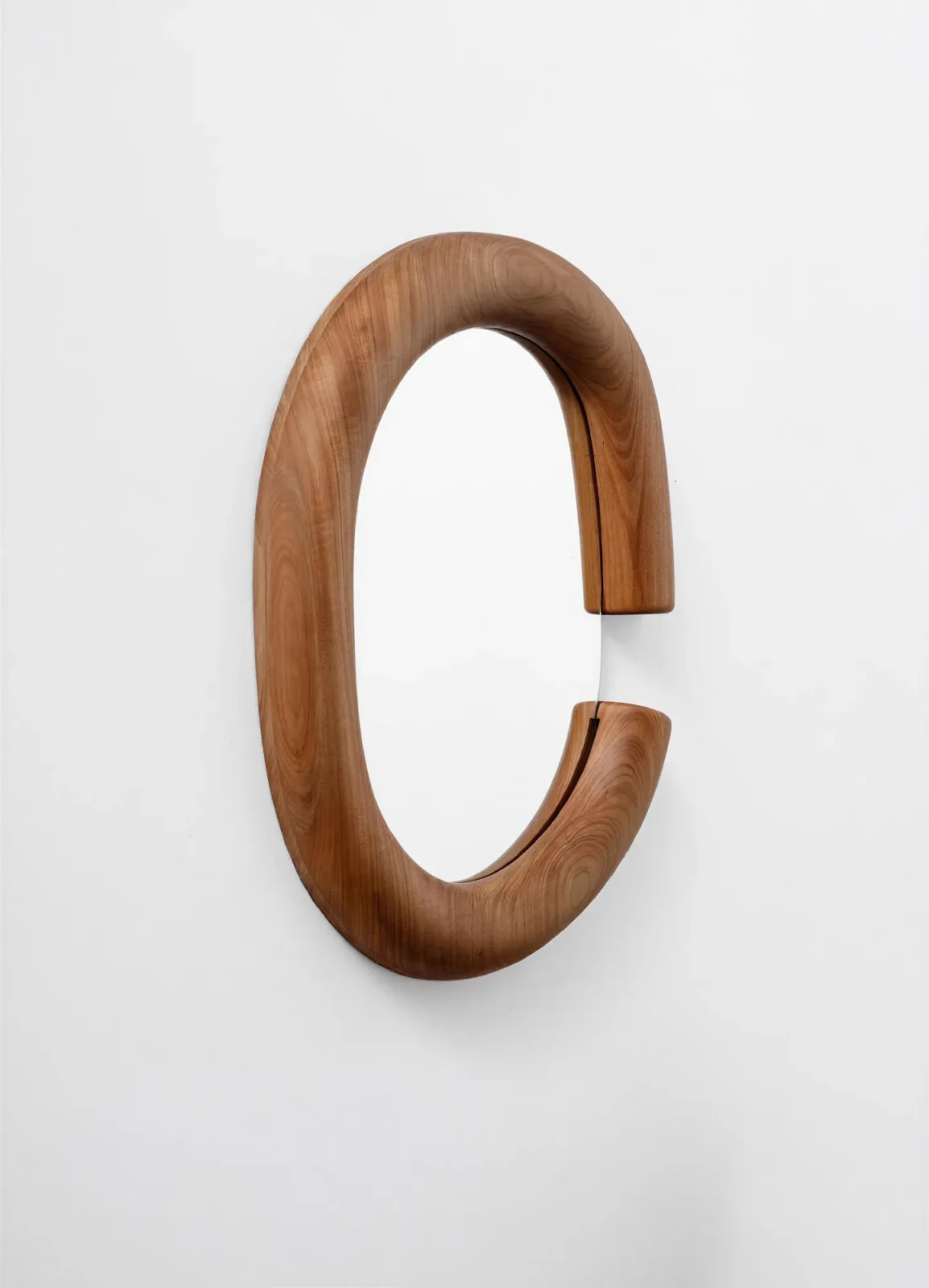 Abraço — Sculptural Curved Wood Wall Mirror — 3
