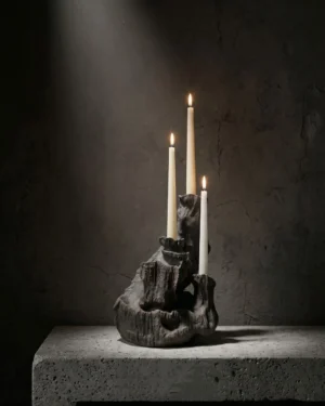 Abyss Candleholder No. 1 In Stoneware
