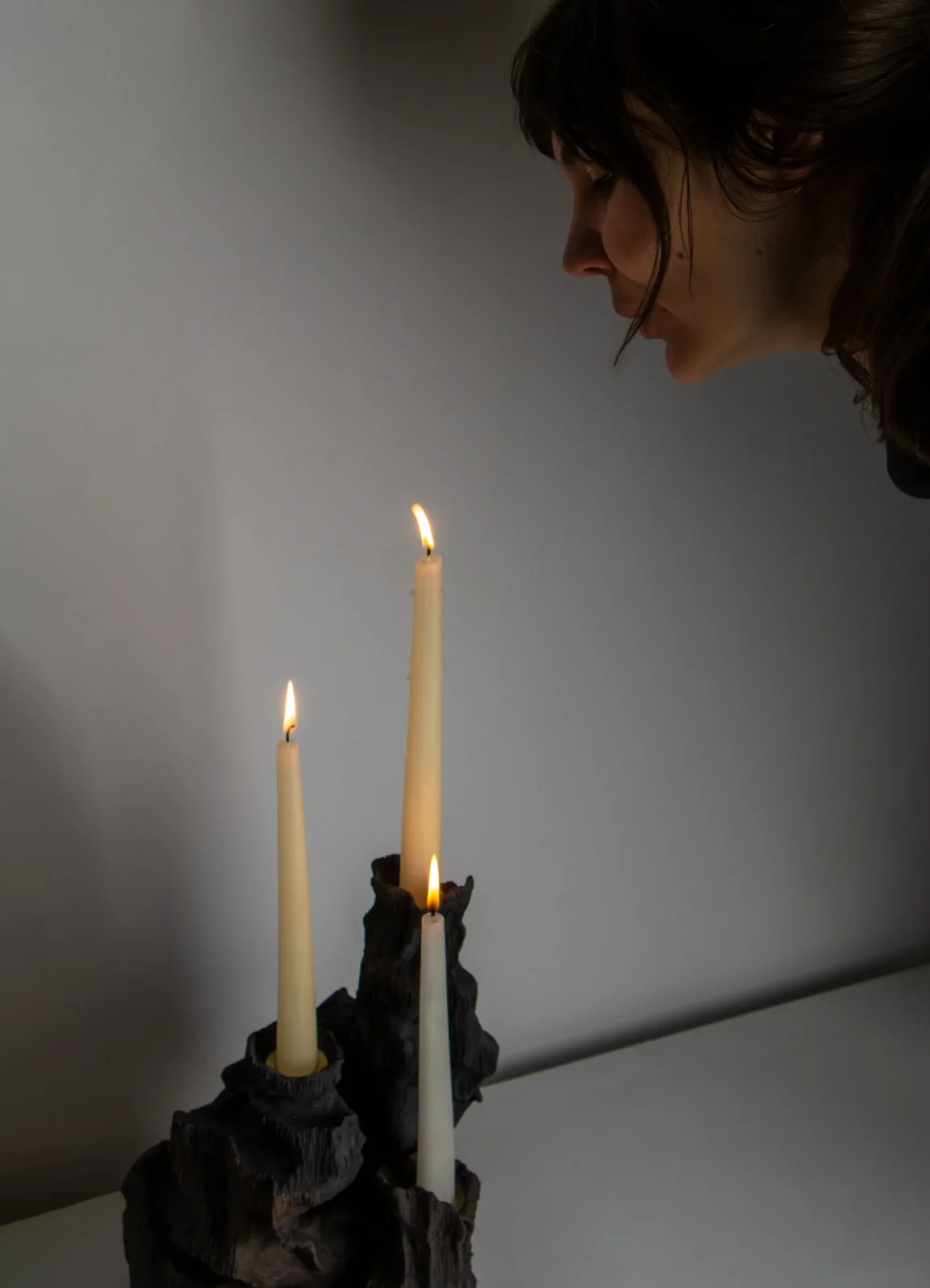 Abyss Candleholder No. 1 In Stoneware — 3
