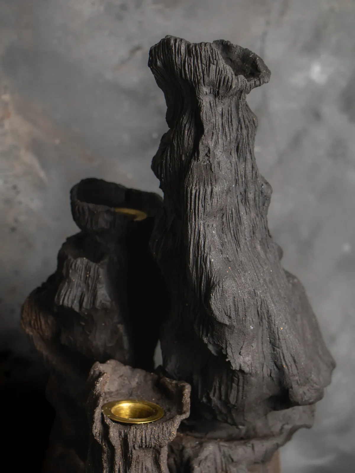 Abyss Candleholder No. 1 In Stoneware — 10