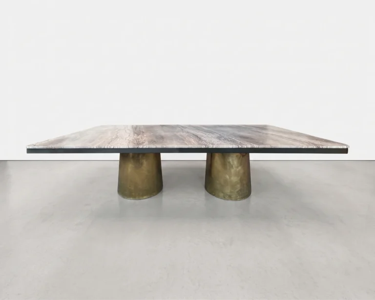 Benone Marmol Dining Table in Cast Bronze and Marble — 3