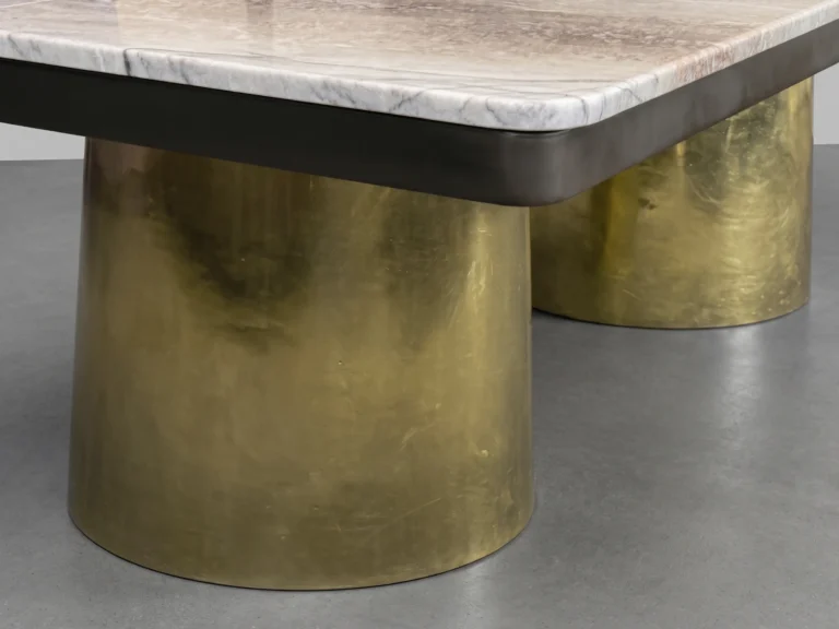 Benone Marmol Dining Table in Cast Bronze and Marble — 6