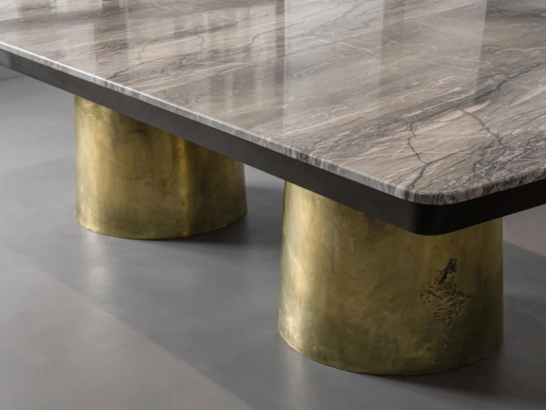 Benone Marmol Dining Table in Cast Bronze and Marble — 7