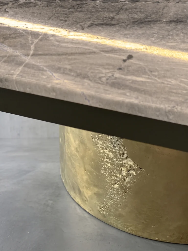 Benone Marmol Dining Table in Cast Bronze and Marble — 8