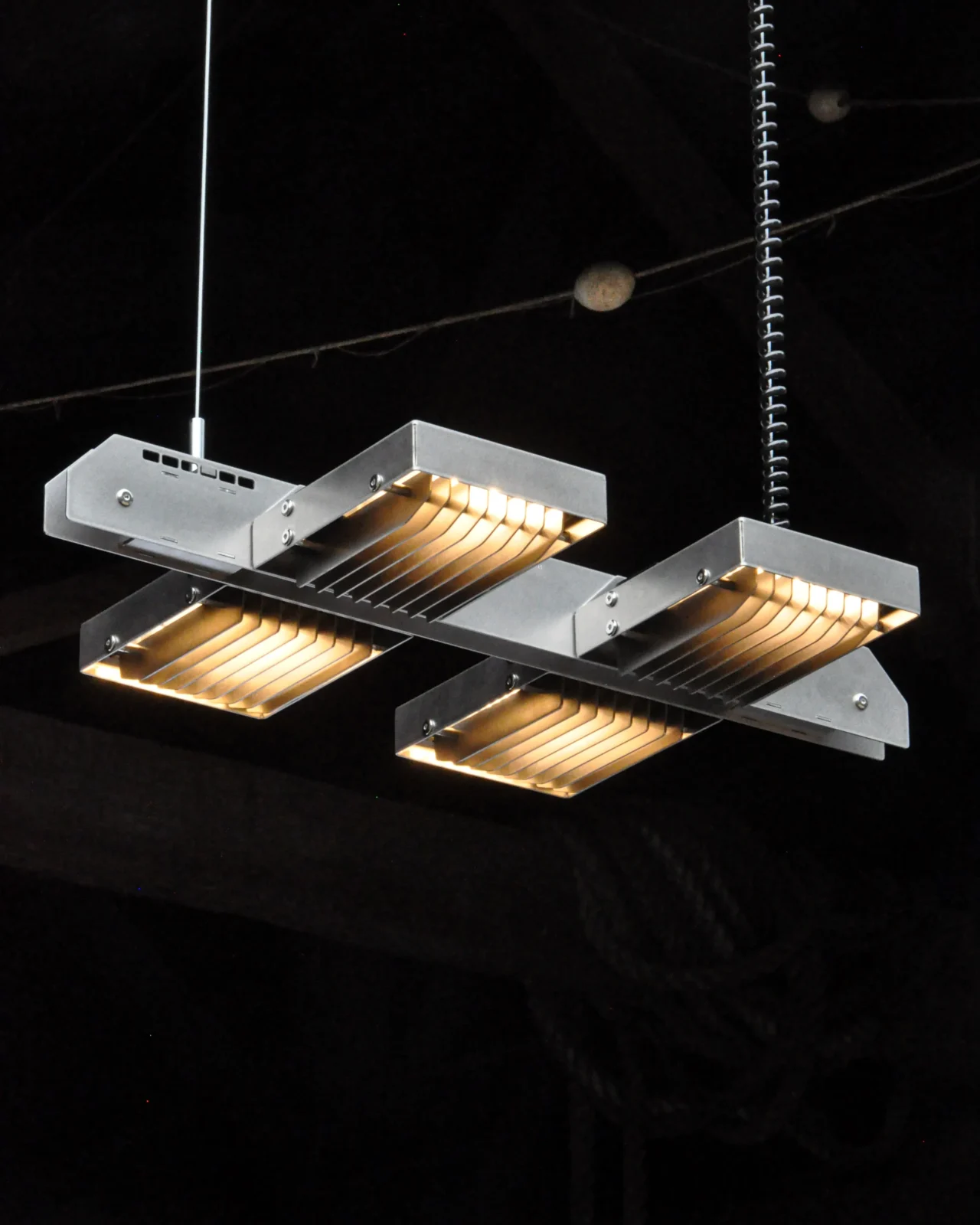 Ads200x04 Pendant Lamp in Matte Steel — 3