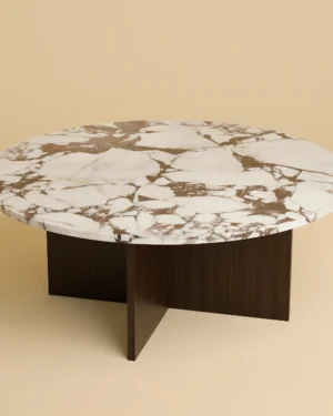 Calacatta Viola Marble And Oak Coffee Table - Hirado Series