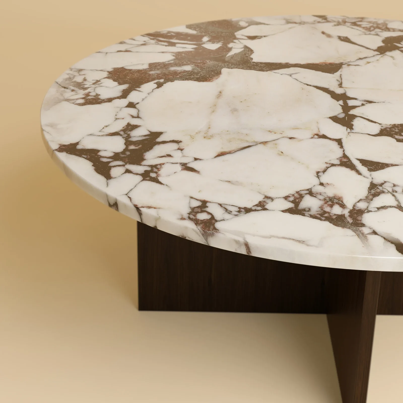 Calacatta Viola Marble And Oak Coffee Table - Hirado Series — 2