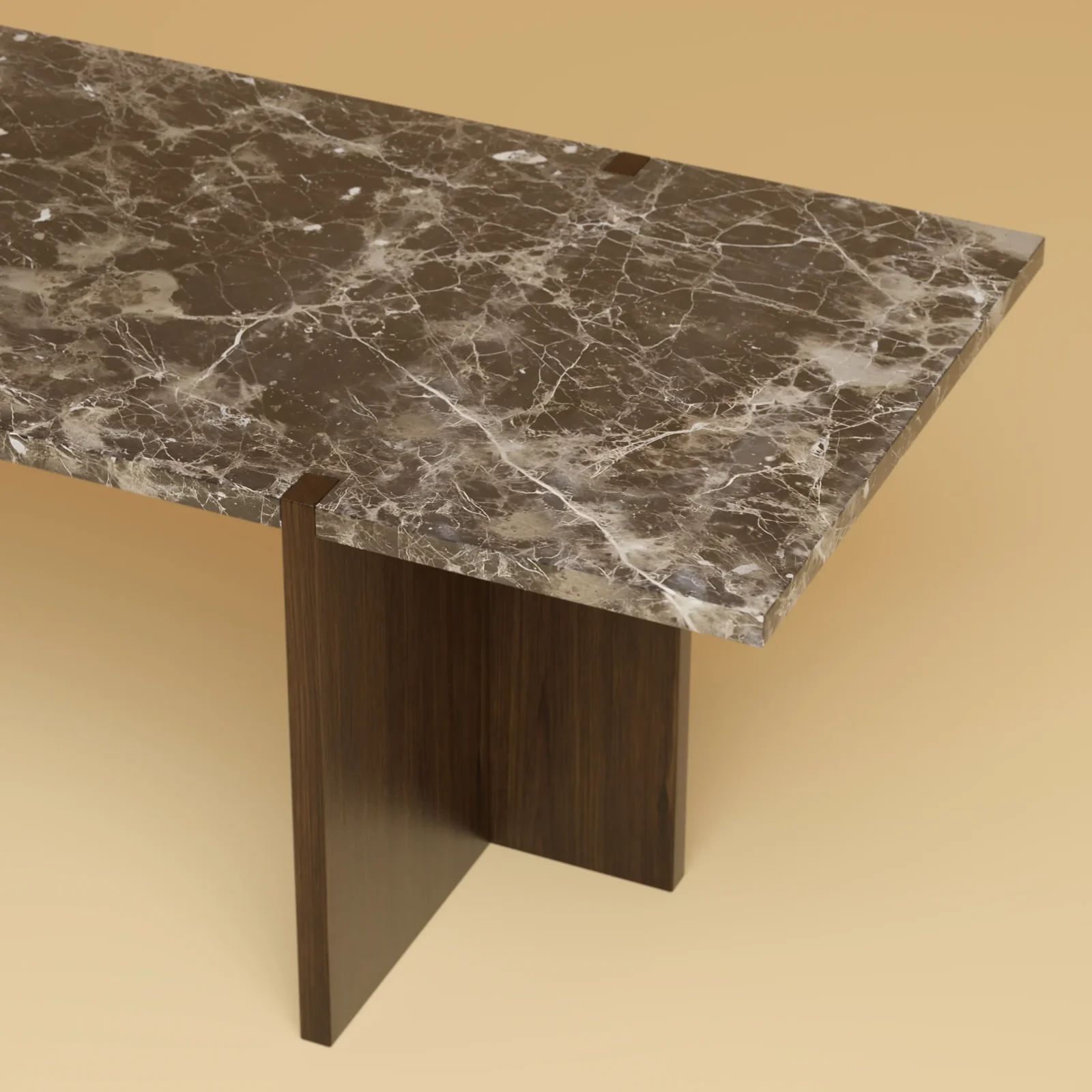 Marble And Oak Lounge Table - Palm Series — 2