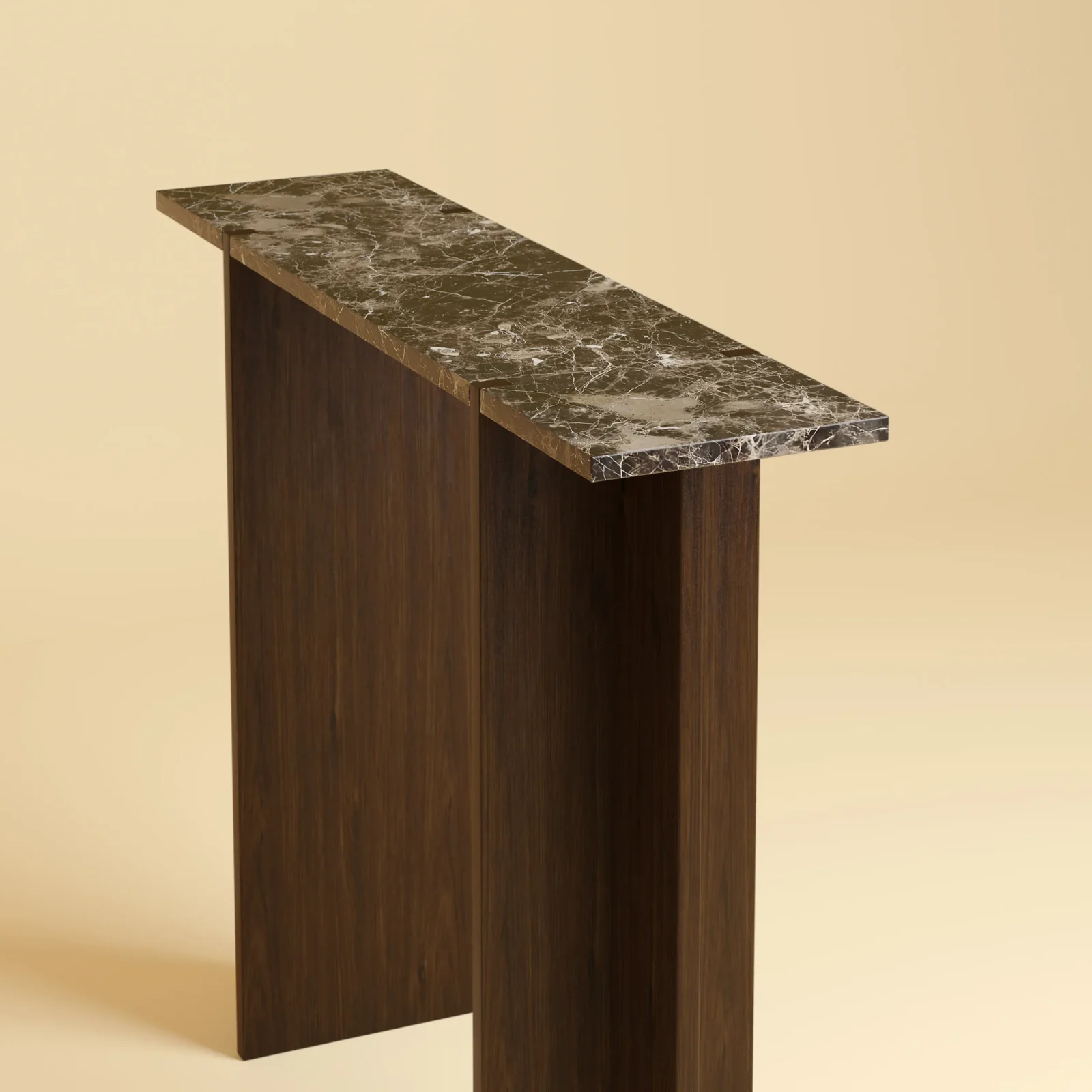 Marble And Oak Console Table - Maha Series — 2