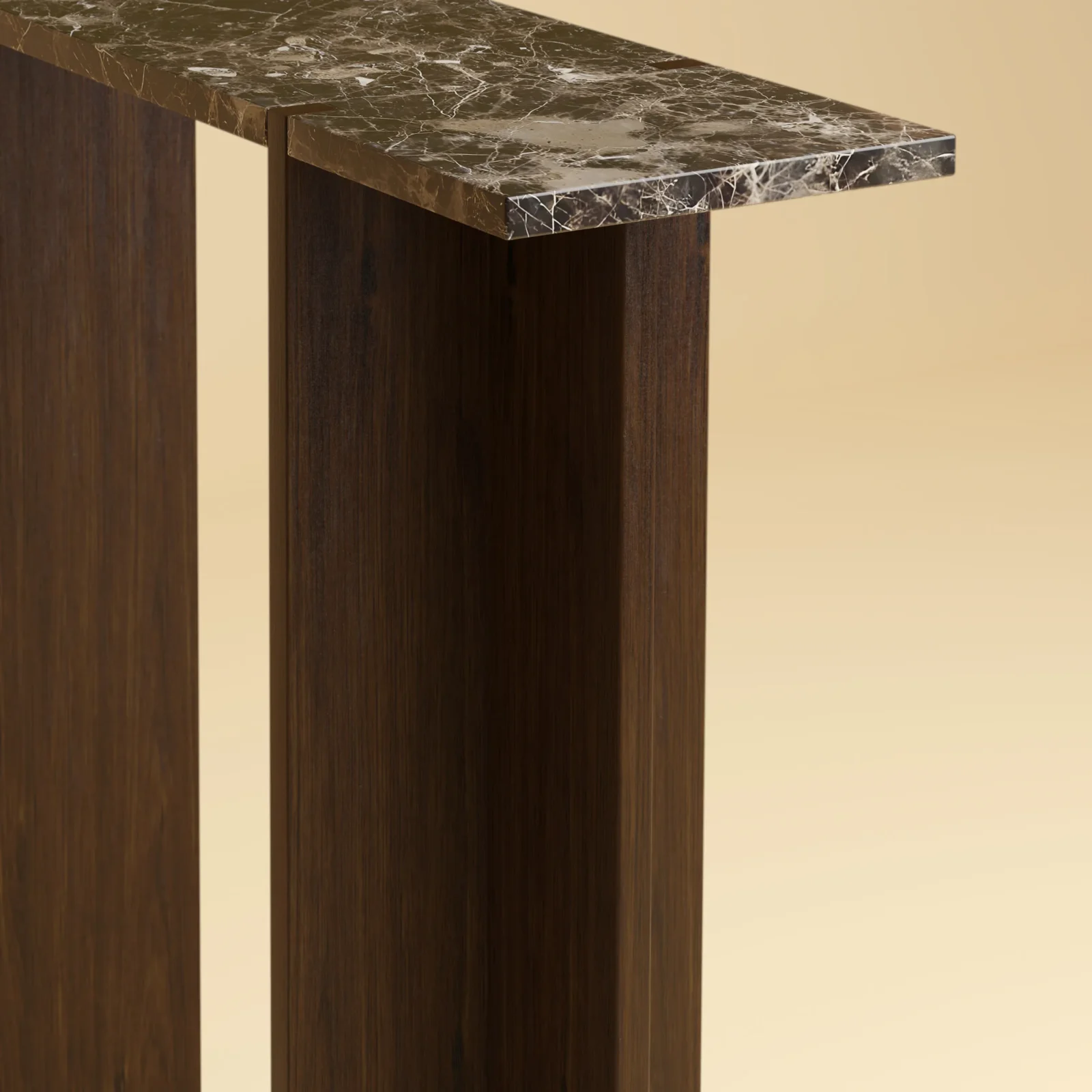 Marble And Oak Console Table - Maha Series — 3
