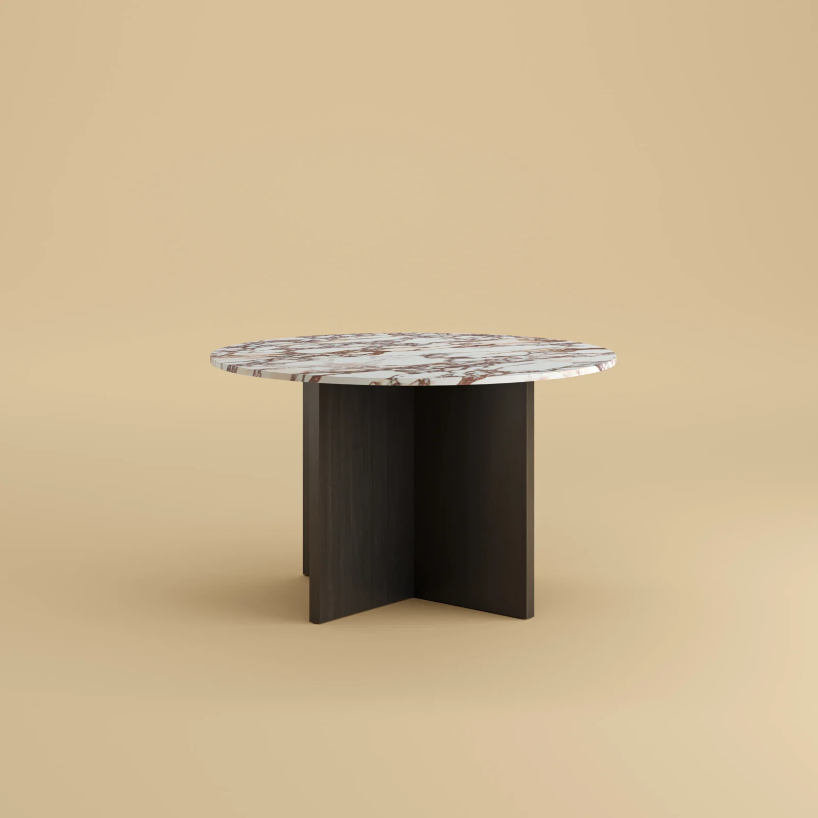 Round Dining Table - Hakata Series In Marble And Oak — 4