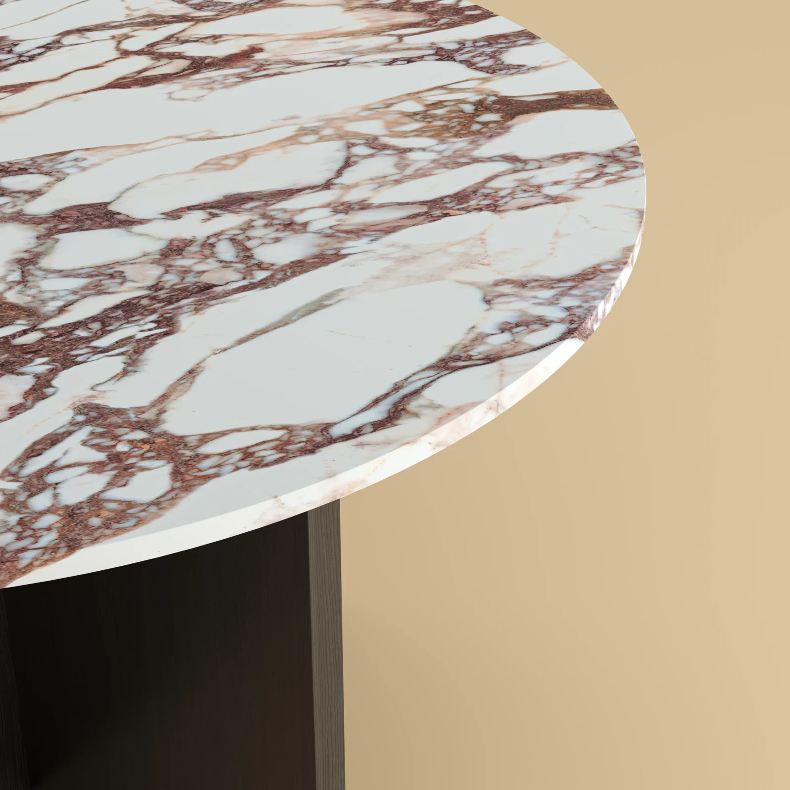 Round Dining Table - Hakata Series In Marble And Oak — 5