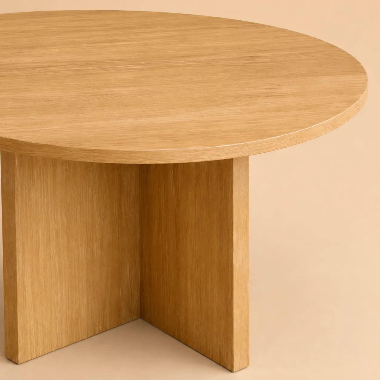 Solid Oak Round Dining Table - Hakata Series — 4