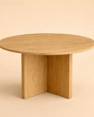 Solid Oak Round Dining Table - Hakata Series