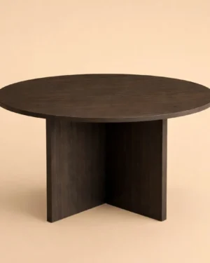 Solid Oak Round Dining Table - Hakata Series