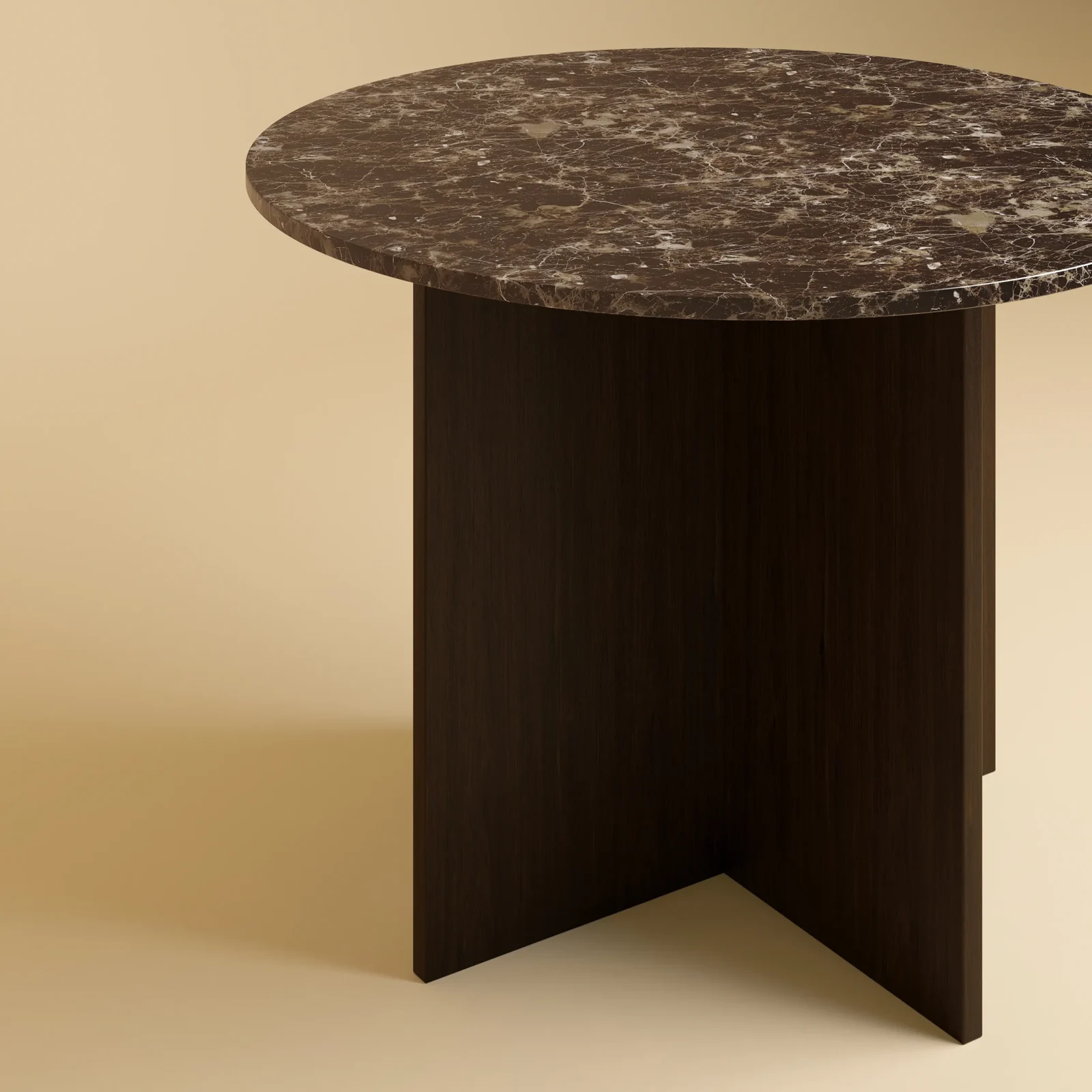 Wood And Stone Dining Table - Dalma Series In Marble And Oak — 2