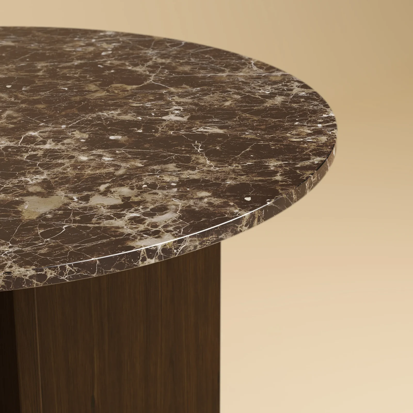 Wood And Stone Dining Table - Dalma Series In Marble And Oak — 3