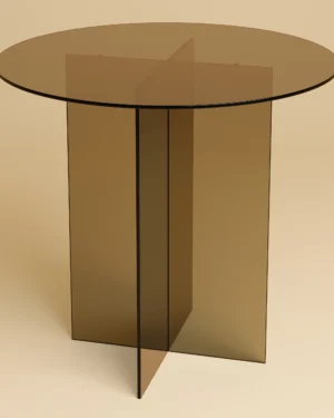 Round Glass Dining Table - Iki Series
