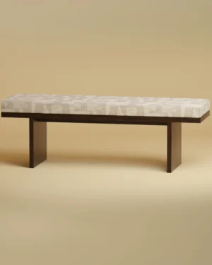 Wooden Bench - Aros Series In Smoked Oak