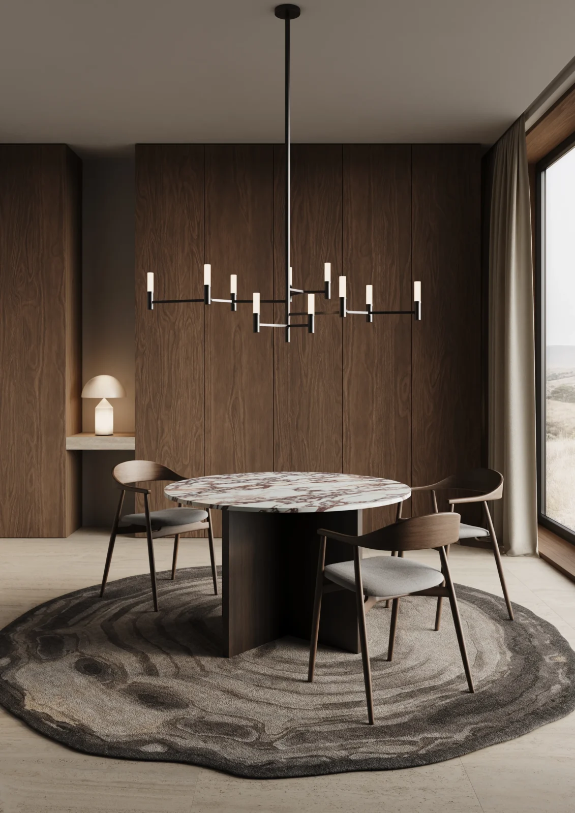 Wooden Dining Chair - Mikura Series In Smoked Oak — 6