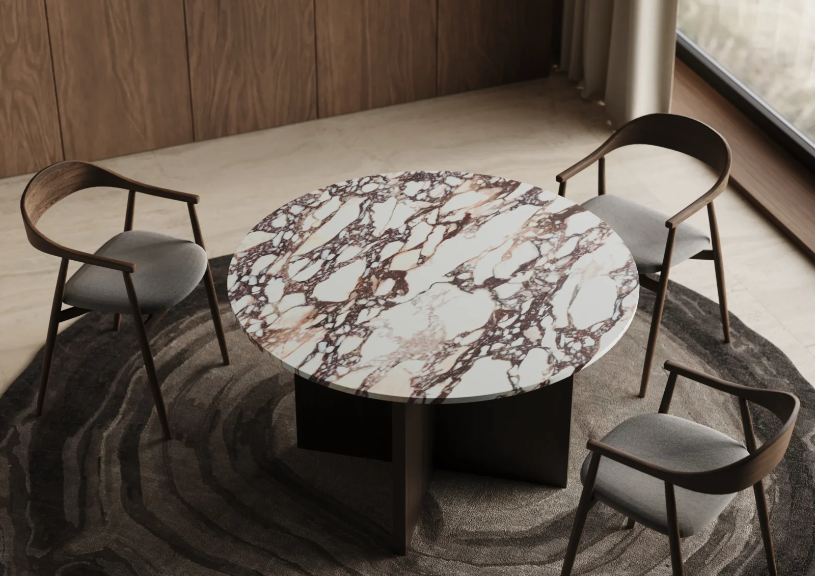 Wooden Dining Chair - Mikura Series In Smoked Oak — 7